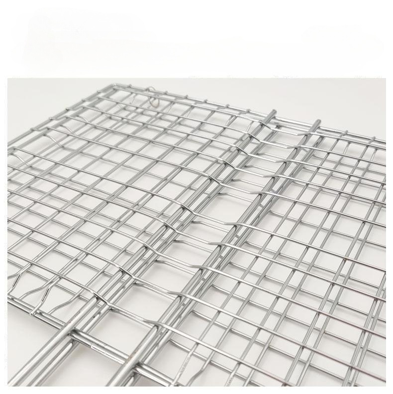 folded stainless steal bbq wire mesh net clips