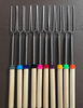 Telescoping Stainless Steel Roasting Sticks Bbq Skewers Marshmallow Toasting Bbq Forks with Wooden Handle