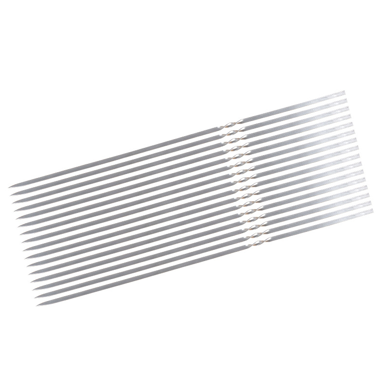 Factory Direct Sale Stainless Steel Roasting Stick Bbq Sticks Bbq Skewers 24pcs /12pcs