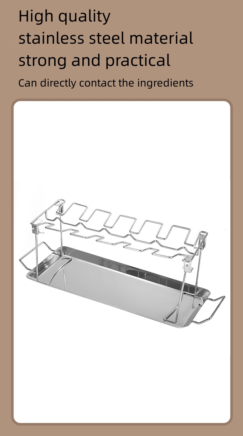 folded chicken wings grilling rack bbq plate