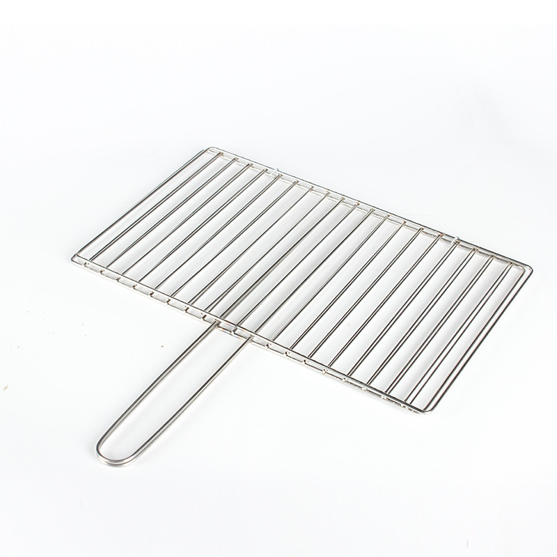 Stainless Steel Folding Bbq Roasting Fish Grill Clip Vertical Wire Mesh Net