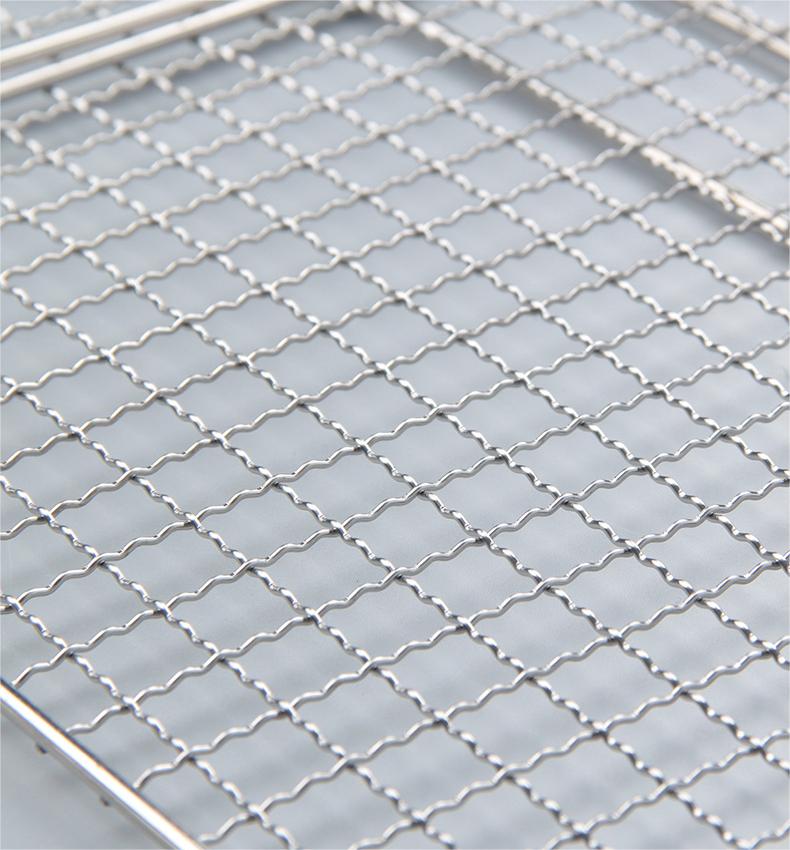 folded metal bbq wire mesh fish clip