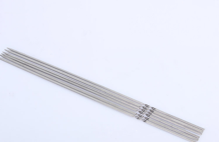 Factory Direct Sale Stainless Steel Roasting Stick Bbq Sticks Bbq Skewers 24pcs /12pcs