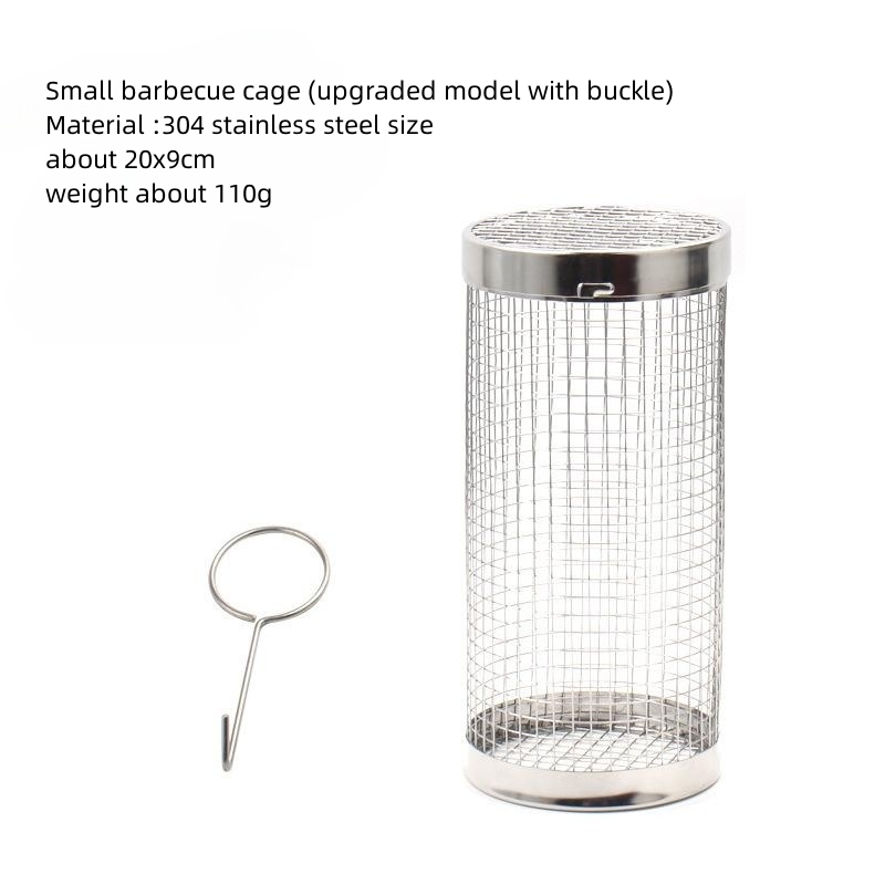 bbq net tube barbecue grilling rolling round basket