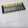 Stainless Steel Kabob Skewers Bbq Sticks Skewers with Wooden Handle