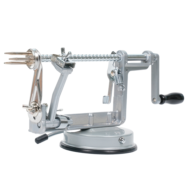 Multifunction Apple Peeler Corer Slicer Machine with Stainless Steel Blades And Suction Base(Silver)