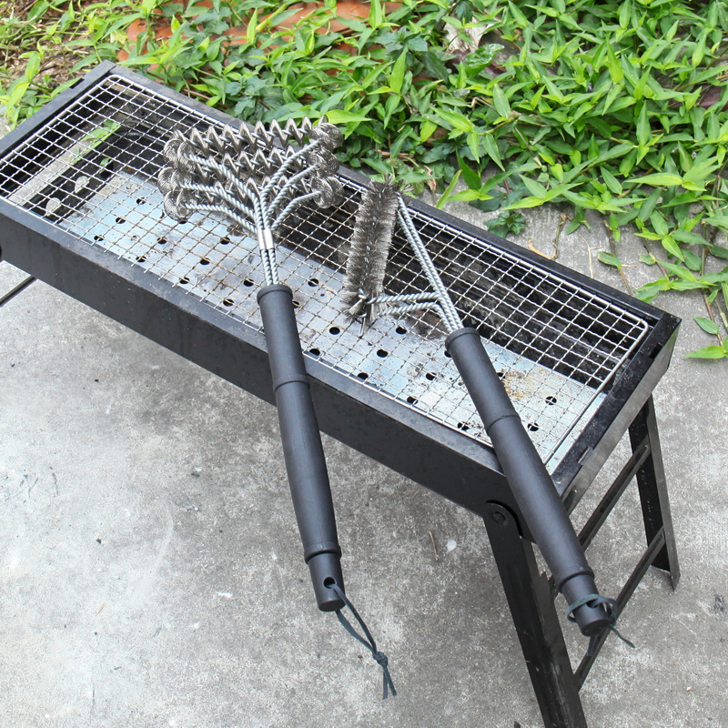 Stainless Steel Bbq Cleaning Brush Grill Cleaner Bbq Accessories Tools