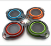 Round type Silicone colander Silicone Foldable Filter Strainer Round Collapsible Colander Kitchen Plastic Fruit Vegetable Washing Drain Basket